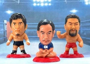 Japan Pro Wrestling figure mini doll lot 3 set retro Japan hobby m618 5 - Picture 1 of 8
