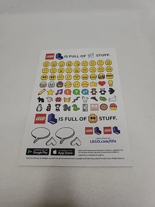 LEGO Life Sticker Sheet Mini-Figure Heads Animals RARE - Picture 1 of 1