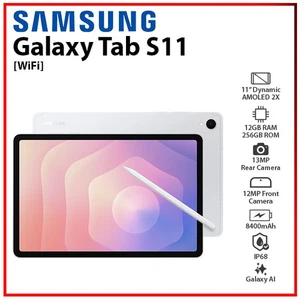 (New) Samsung Galaxy Tab S11 WiFi SILVER 12GB+256GB Octa Core Android PC Tablet - Picture 1 of 6