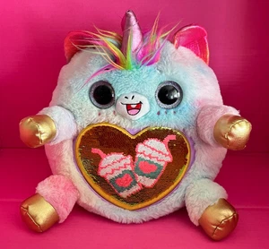 Jumbo Rainbocorns Hamster 13 Zoll Plüschtier Pailletten Milchshake makelloser Zustand - Bild 1 von 11