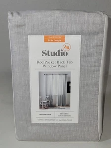 Studio 3B Rod Pocket Back Tab Window Panel Belgian Linen 50x84" Oeko-Tex. Neu  - Bild 1 von 6