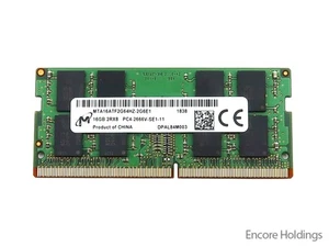 Micron 16GB Memory Module - SODIMM - DDR4 - 2666MHZ - MTA16ATF2G64HZ-2G6E1 - Picture 1 of 1