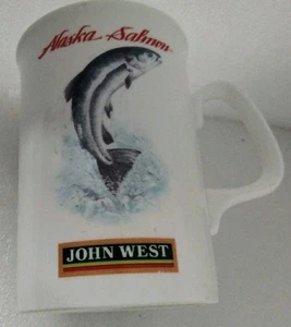 Keramik * John West * Alaska Lachs Kaffeebecher. - Bild 1 von 8