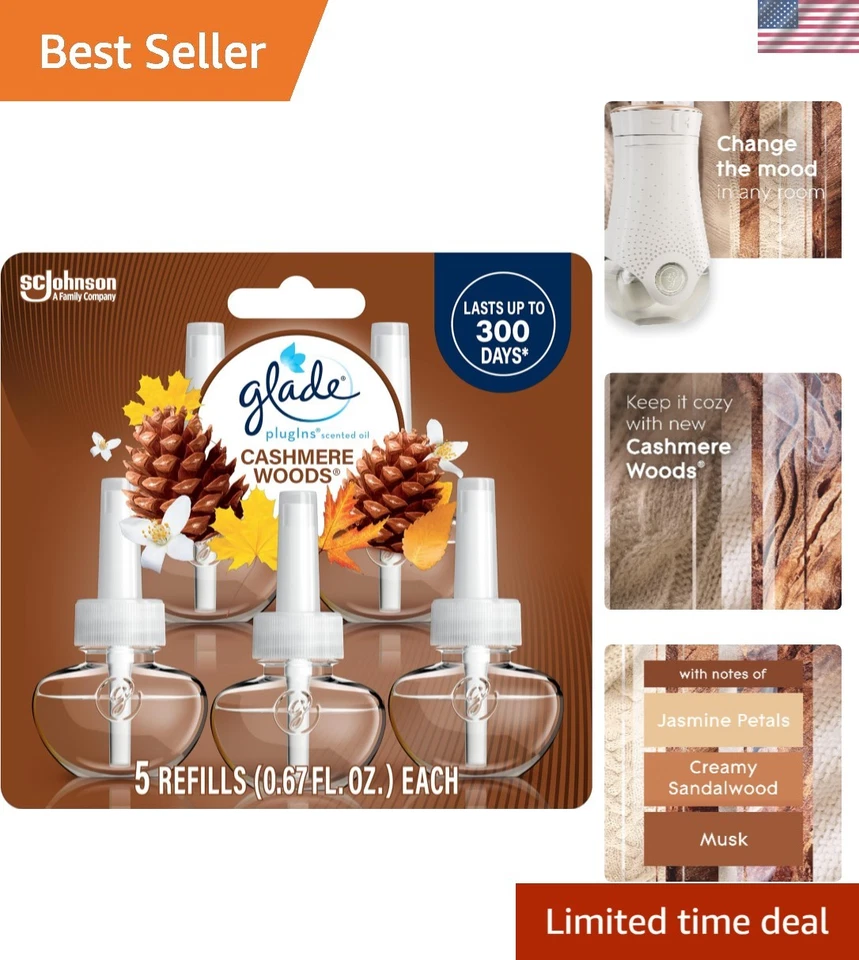 Luxurious PlugIns Air Freshener Refill - Cashmere Woods, 3.35 Fl Oz (5 Count) - Image 1 of 4