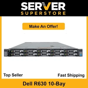 Dell PowerEdge R630 10-Bay Server 2x E5-2680 V4 -28 Cores H730 64GB RAM 2x trays - Picture 1 of 8