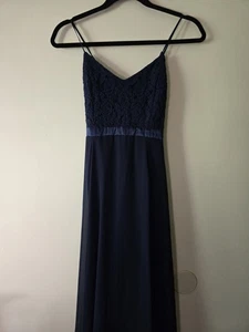 Lulus Blue Elegant Sleeveless Dress Romantic Balletcore Feminine Size Medium - Picture 1 of 9