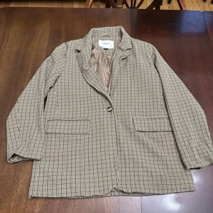 Blazer AE AMERICAN EAGLE de un solo botón sombra de otoño chaqueta de poliéster para mujer grande - Imagen 1 de 9