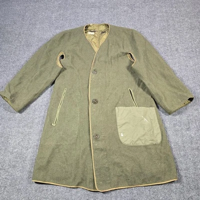 Vintage 1950s Korean War Coat Size Large Jacket Liner Only Military Army Wool - Image 1 of 4