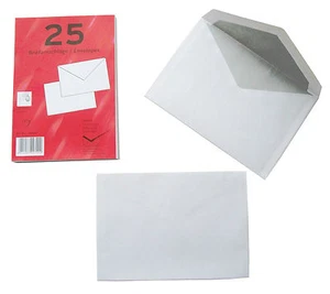 5 Packungen Briefumschläge = 125 Stück DIN C6 nassklebend, weiß, 114x162mm, NEU - Picture 1 of 1