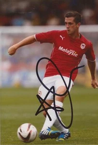 CARDIFF: ANDREW TAYLOR SIGNED 6x4 ACTION PHOTO+COA - Picture 1 of 1