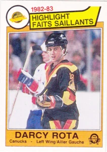 83/84 OPC..DARCY ROTA..HIGHLIGHT.# 345..CANUCKS...FREE COMBINED SHIPPING - Picture 1 of 1