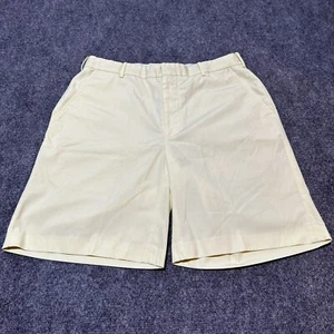 Orvis Shorts Mens 34 Yellow Chino Flat Front Slash Pockets French-Fly Closure - Picture 1 of 14