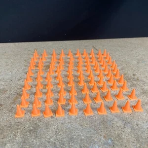100 pcs 1/27 1/28 Scale Traffic Cones for RC/Model Car/Truck/Race Track/Diorama - Picture 1 of 6