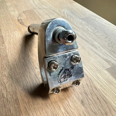 Vástago de pluma para bicicleta BMX 22,2 mm Mongoose Freestyle Mid School vástago cromado plateado Foto 1 de 4