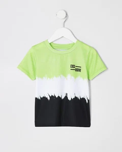 River Island Boys Green Faded 'Exclusive' Short Sleeve T-Shirt - Picture 1 of 3