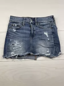 american eagle super stretch jean skirt size 0 - Picture 1 of 7