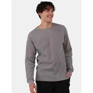 No Boundaries Men's Raglan Sleeve Thermal Knit Shirt Size XL-Frost Grey New - Picture 1 of 5