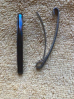 2 pasadores apretados Goody Stay de colección 2,25" caparazón de tortuga pinza de pelo plateada 2T Foto 1 de 4