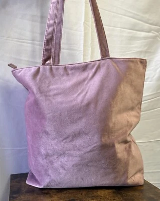 Mujer Rosa Terciopelo Bolso de Hombro Preppy Informal Cremallera Moda Precioso Foto 1 de 4