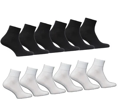 12-24-48 Damen Herren Socken Sport Freizeit Sneaker 90% Baumwolle Kurzsocken - Bild 1 von 4