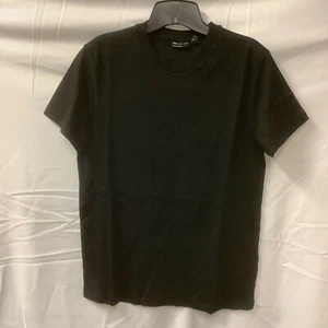 Asos Design Mens T Shirt Black Cotton Short Sleeves Pullover Crew Neck Size 4 - Picture 1 of 5