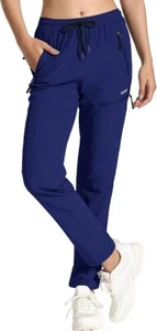 MOCOLY Women's Cargo Hiking Pants Elastic Waist Quick Dry Medium - Picture 1 of 4
