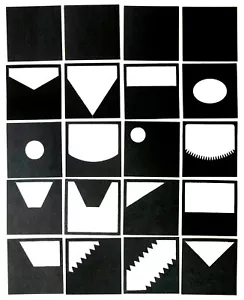 Lindahl Montaging Masks - Set of 16 + 4 Blank Masks (with Instruction Sheet) - Picture 1 of 1