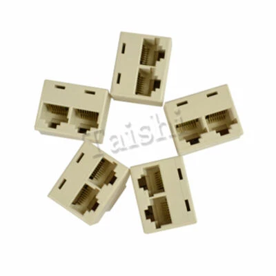 LAN ISDN 5x Y Ethernet Splitter Adapter Kupplung Netzwerk Verteiler RJ45 Kupplung - Bild 1 von 4