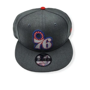 New Era Philadelphia 76ers 9Fifty Heather B1 Adjustable Snapback Hat Cap - Picture 1 of 6