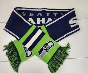 Sciarpa sci Seattle Seahawks invernale collo caldo NFL calcio maglia frangia verde/blu - Foto 1 di 4