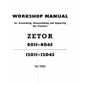 Zetor Major 8011 to 8045 12011 to 12045 Workshop Manual - Picture 1 of 4