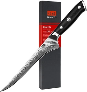 Super Sharp 7-Inch High Carbon Damascus Steel Boning Knife - Chef's Essential - Picture 1 of 9