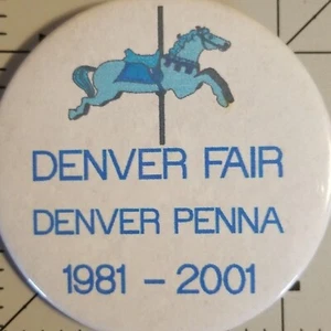 BUTTON DENVER FAIR PA 💥CAROUSEL HORSE  PIN COLLECTIBLE BU123 - Picture 1 of 4