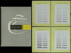 CATALOGUE FONDERIE OLIVE, SERIES RECENTES - 1952 - TYPOGRAPHIE, ROGER EXCOFFON - Bild 1 von 1