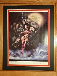 Huntress with Warewolf Sentry Print by Chuck Walton - Bild 1 von 4