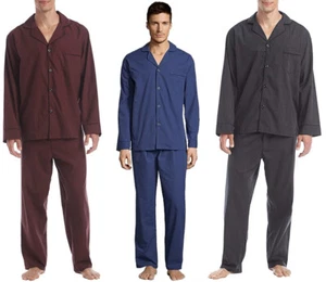Hanes Mens Big & Tall Broadcloth Cotton Blend Pajama Set - Picture 1 of 7