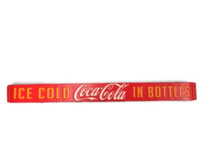 Coca-Cola Red Tin  Door Push Ice Cold In Bottles  - Image 1 of 4