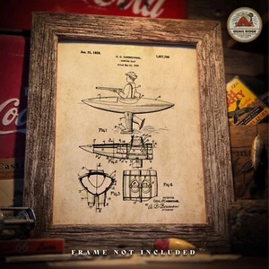 Vintage Entenjagd Patent Kunstdruck Antik Lockvögel ruft Hütte Wanddeko Geschenk - Bild 1 von 8