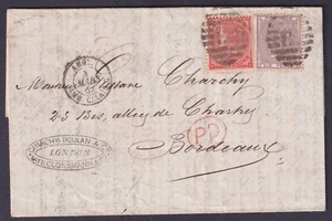 1862 6d Lilac SG68 + 4d Red SG79 Pl 3 TJ Scarce Mixed Franking Good/Fine Used - Picture 1 of 2