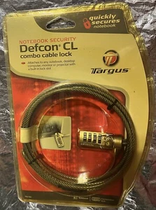 Targus Defcon CL Laptop Notebook Security Combination Lock & Cable PA410U New - Picture 1 of 23