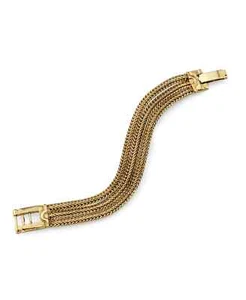 1928 Gold Tone Clasp Bracelet One Size - Picture 1 of 1