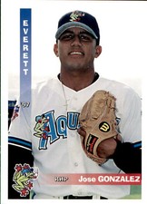 1997 Everett AquaSox Grandstand #10 Jose Gonzalez Maracaibo Venezuela VZ Card
