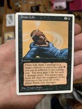 Vintage MTG Drain Life Sorcery Magic The Gathering