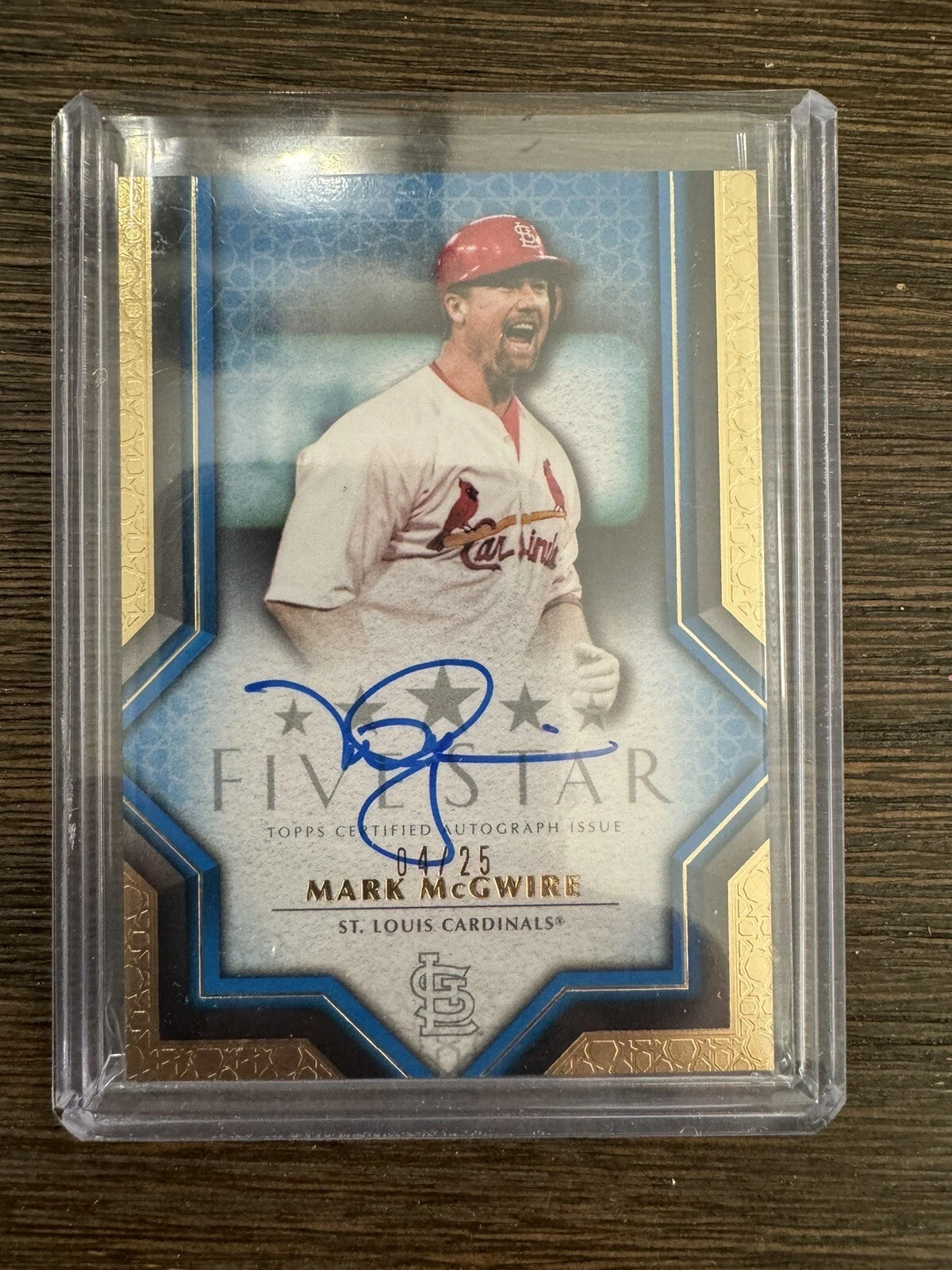 Mark McGwire 2023 Topps Five Star Blue Autograph Auto # /25 Cardinals