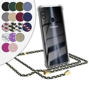 EAZY CASE do Samsung Galaxy A20s Etui z paskiem Łańcuszek na telefon komórkowy Silikonowe etui Cover - Zdjęcie 1 z 26