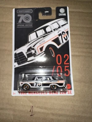 2023 MATCHBOX 70 Years Special Edition 02/05 1962 MERCEDES-BENZ 220 SE Near Mint - Image 1 of 2