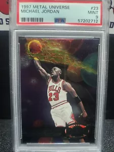 1997 NBA Metal Universe Michael Jordan #23 PSA 9 MINT - Picture 1 of 2