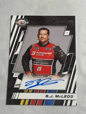 2023 Panini Prizm Racing 75th Anniversary Signatures B.J. McLeod Auto #75-BJ - Image 1 of 2