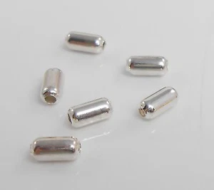 Metall Röhrchen SILBER o. GOLD - 50 / 100 Stück wählbar - Stift Perlen Spacer - Bild 1 von 4