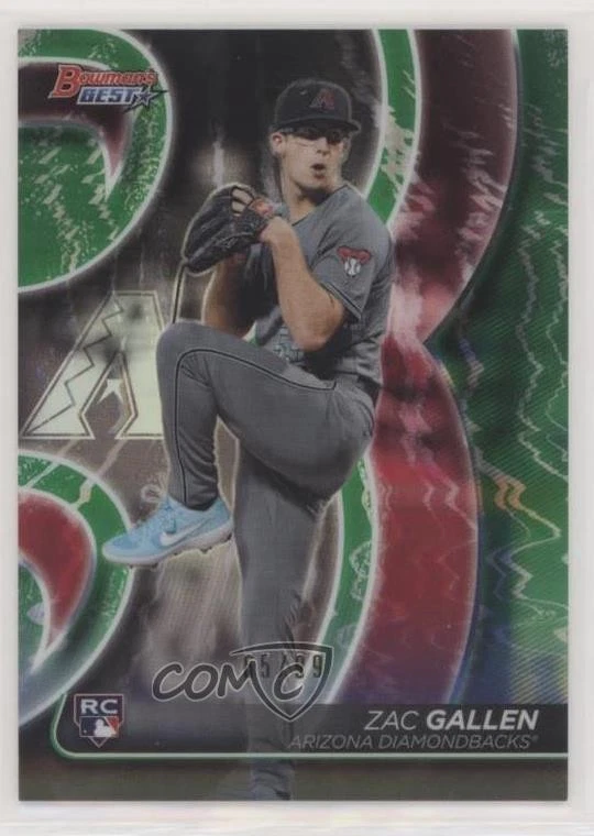 2020 Bowman's Best Green Refractor /99 Zac Gallen #35 Rookie RC - Image 1 of 2